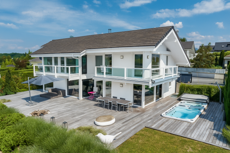 contemporary house 6 Rooms for sale on CHENS SUR LEMAN (74140)