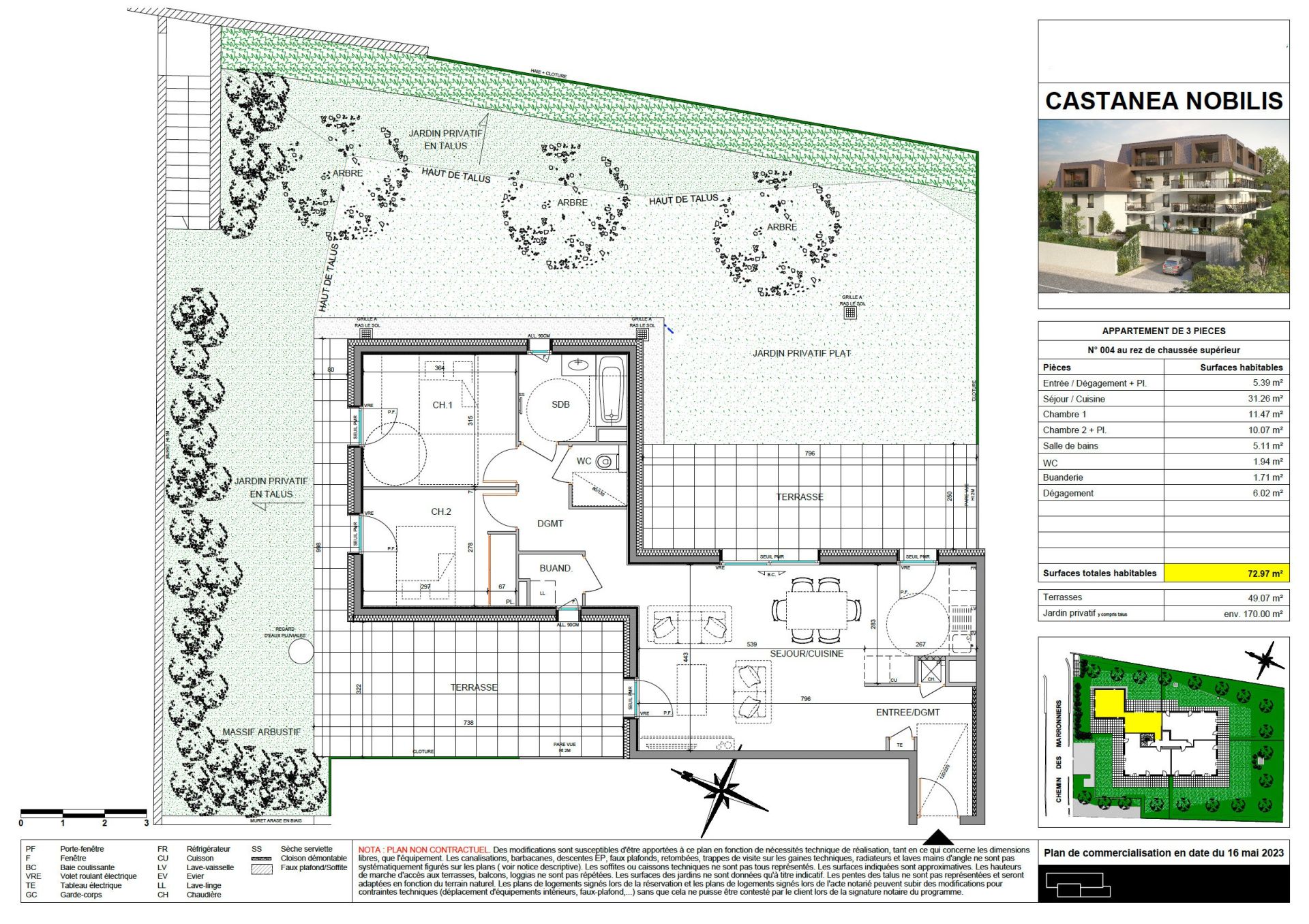 apartment 3 Rooms for sale on EVIAN LES BAINS (74500)