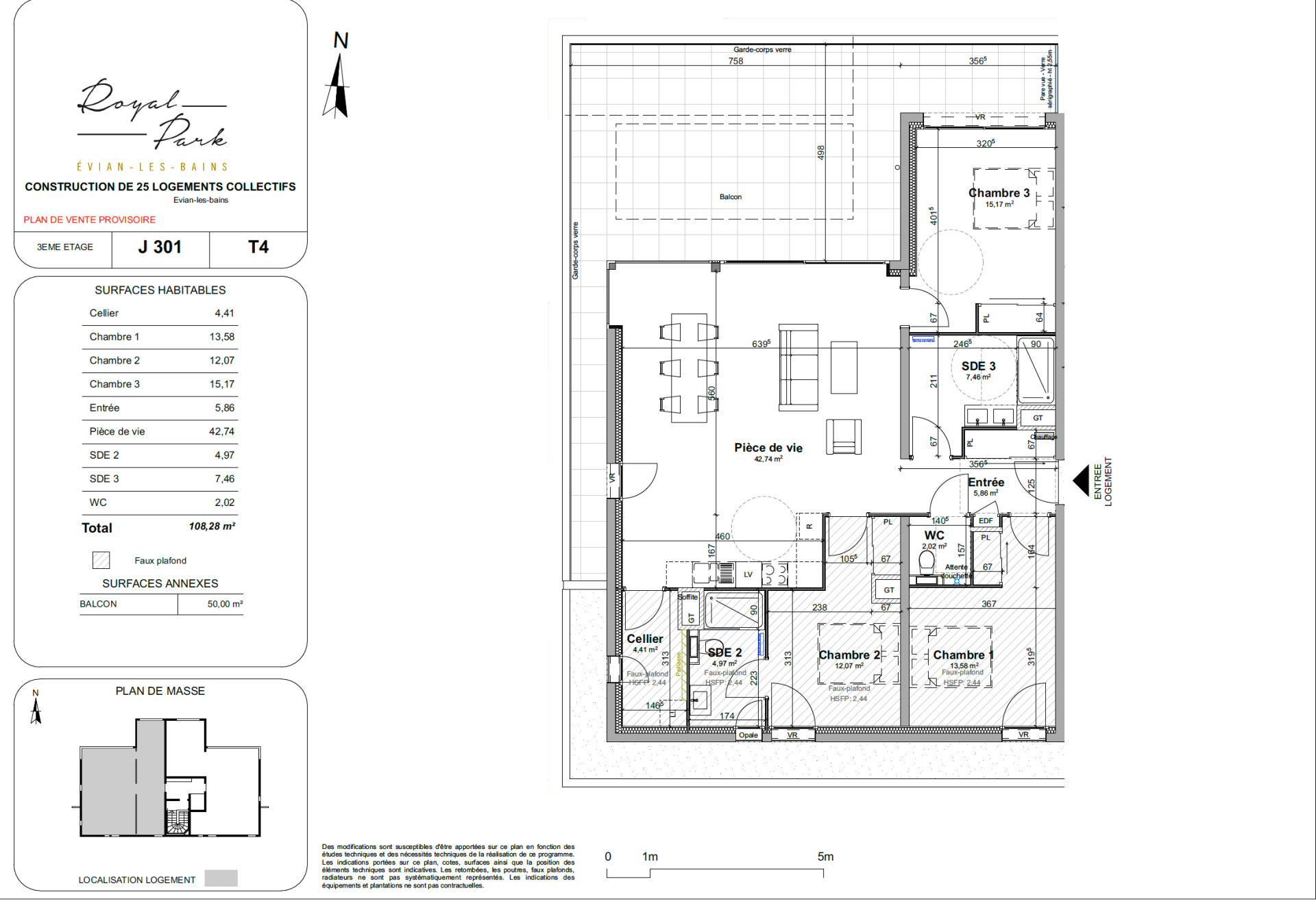 apartment 4 Rooms for sale on EVIAN LES BAINS (74500)