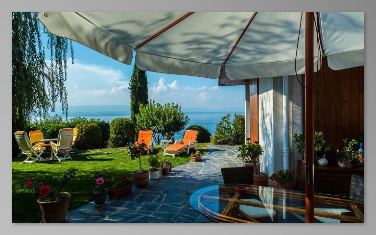 Architect villa panoramic view