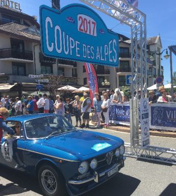 Panneau Publicitaire Reproduction Coupe Des Alpes 1967 Rallye - Champ D'Europe - Occasion